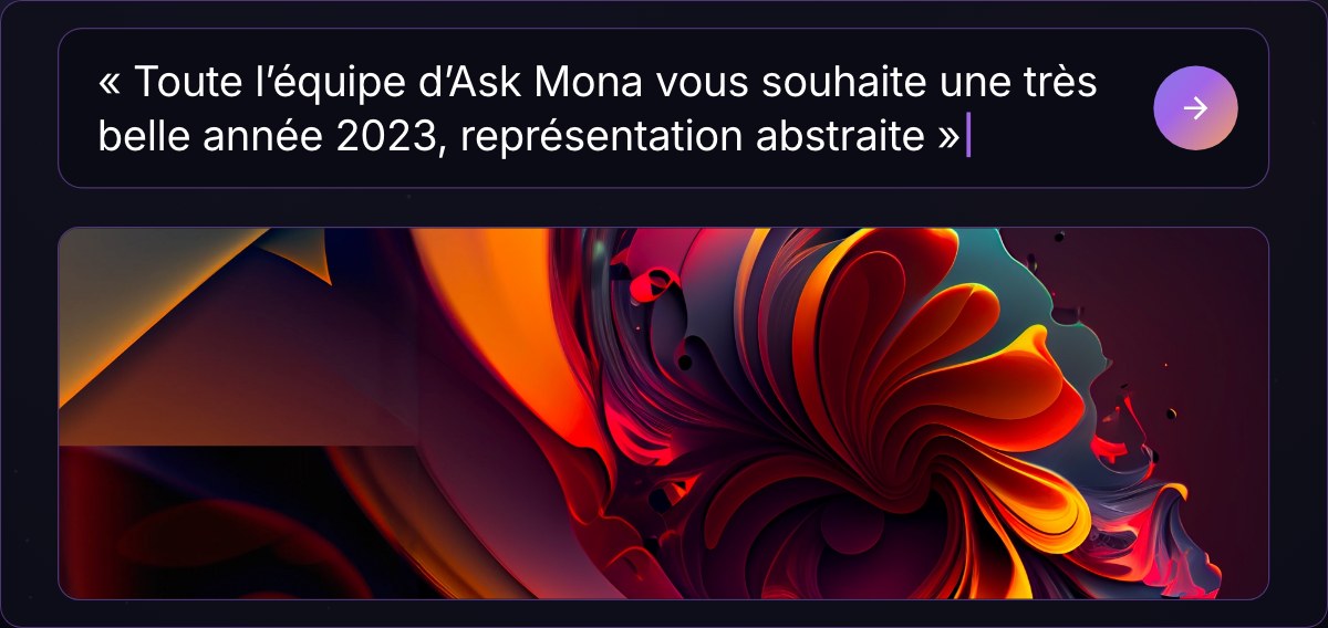 La carte de vœux 2023 générée à partir d’une phrase