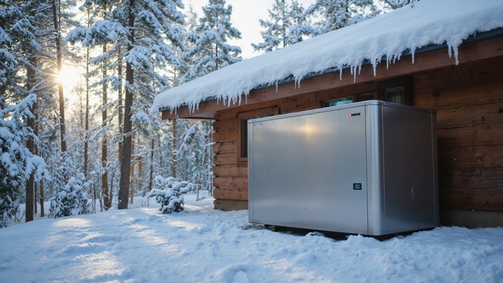 How a heat pump transfers heat into a home during cold weather
