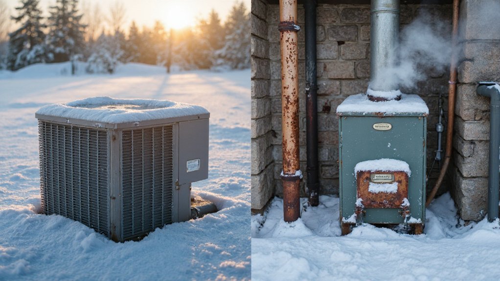 Comparison of heat pump and traditional furnace performance in cold weather