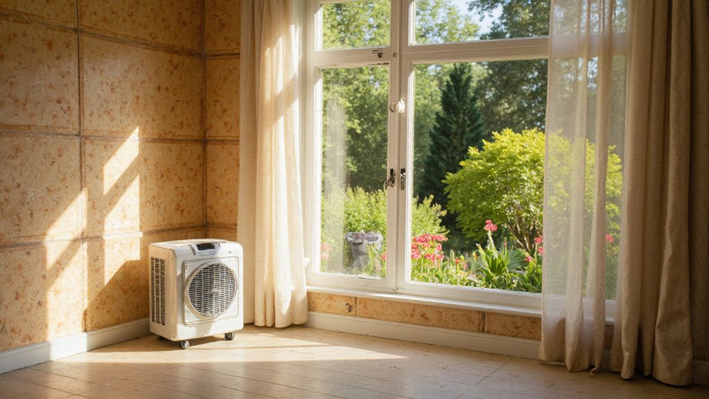 Sunlight entering a room through windows affecting air conditioner cooling needs