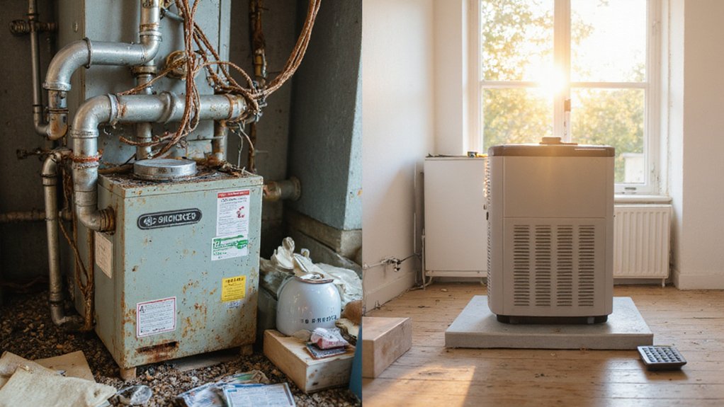 Homeowner comparing HVAC repair costs versus full replacement