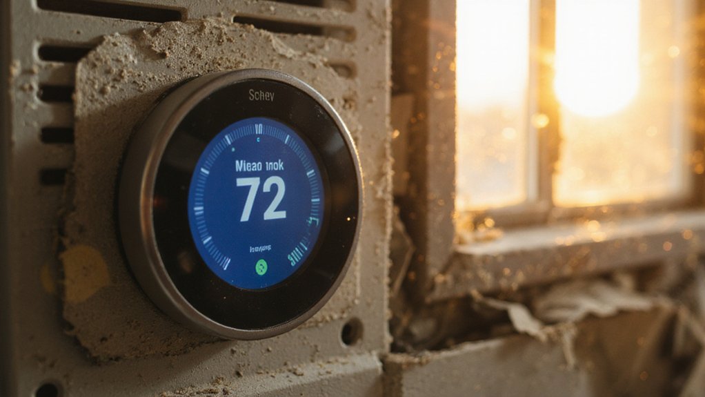 Home energy audit checking HVAC system efficiency and insulation