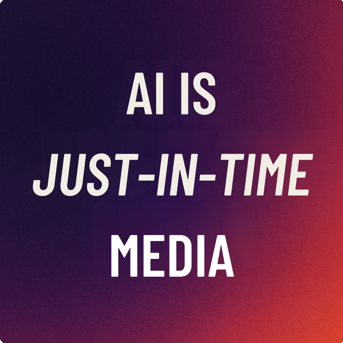 Co-creation: Understanding AI as a New Type of Media.
