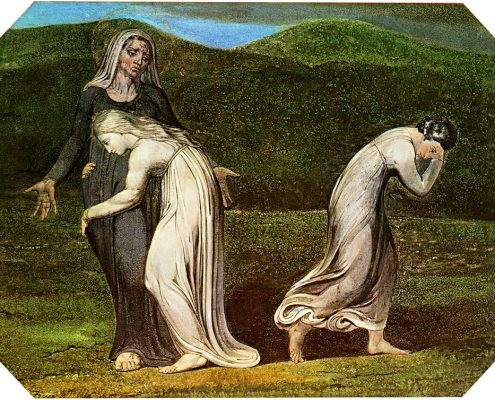 William Blake. Naomi entreating Ruth and Orpah to return to the land of Moab.