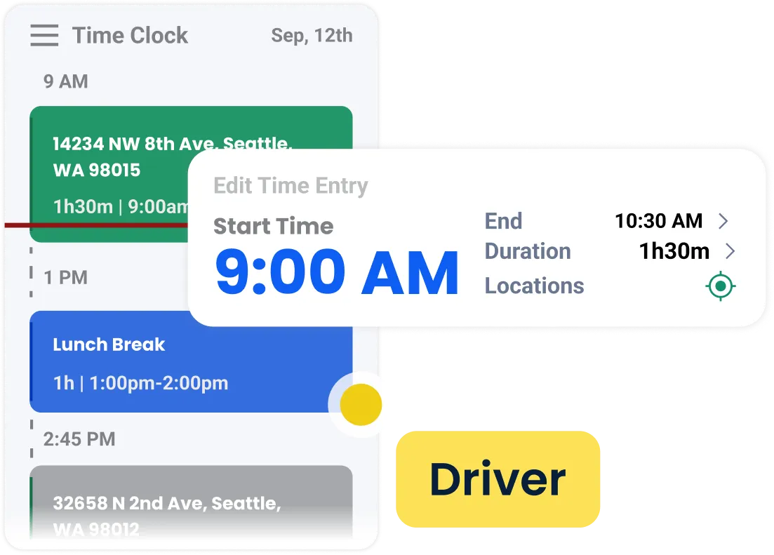Time and scheduling tracking features