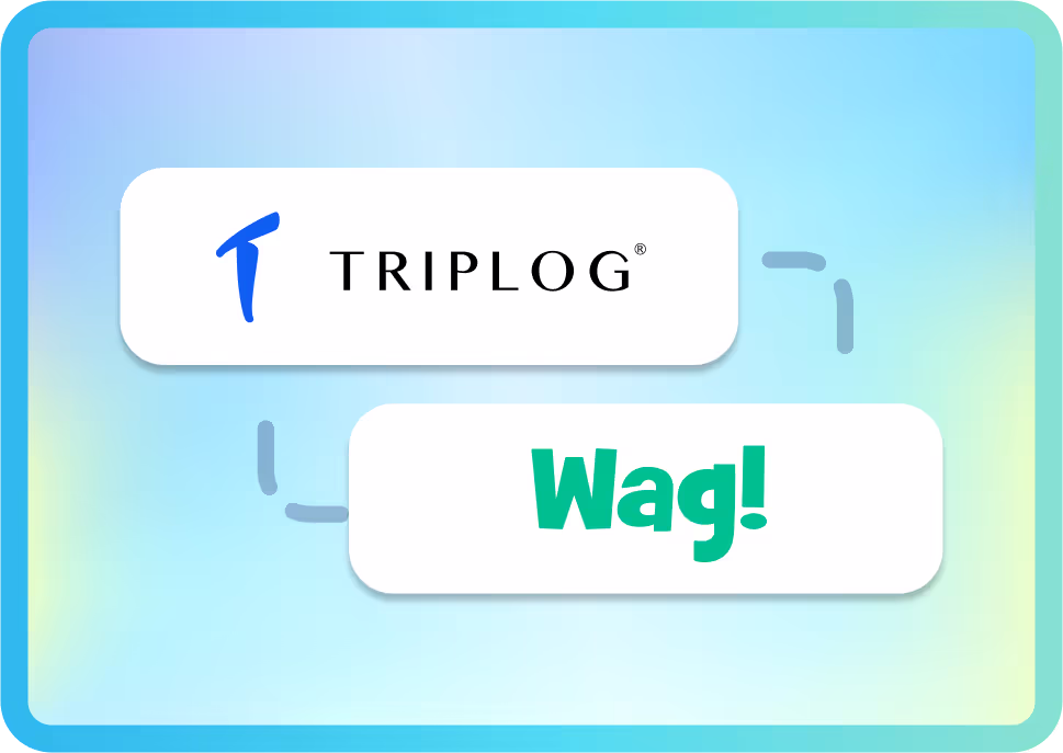 TripLog mileage tracker Wag! integration