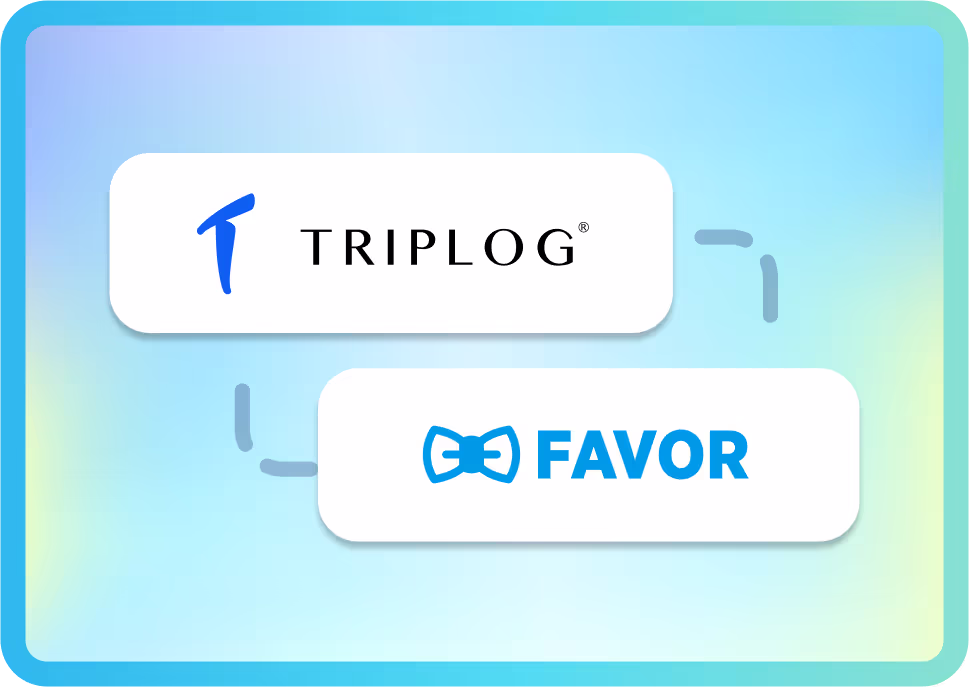 TripLog mileage tracker Favor app integration