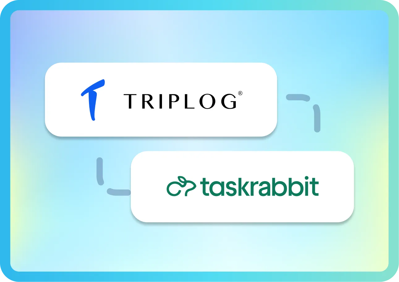 TripLog mileage tracker Taskrabbit integration