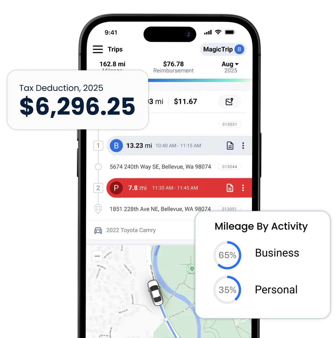 triplog mileage tracker app for Grubhub drivers