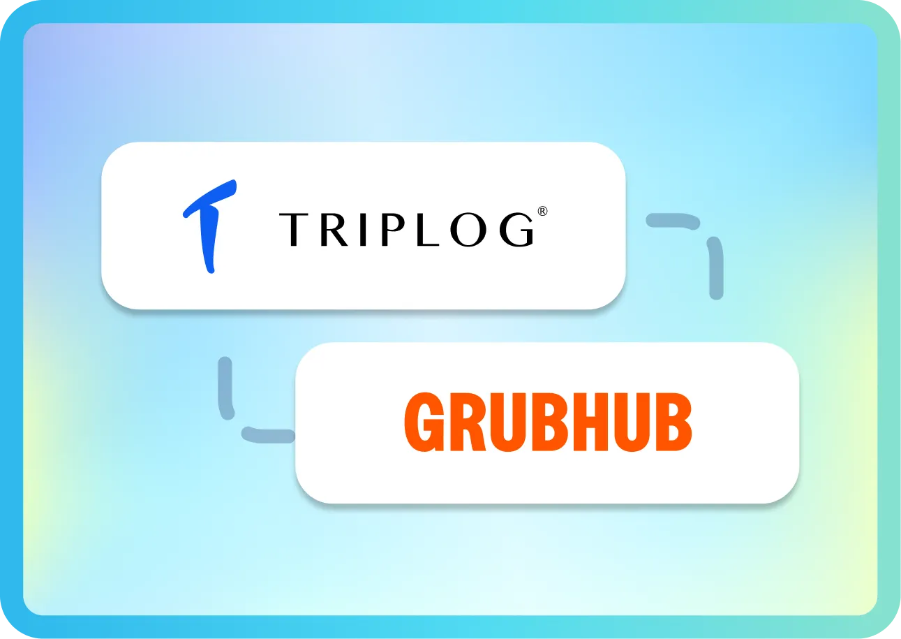 TripLog mileage tracker Grubhub integration