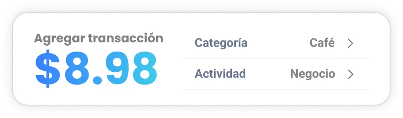 ventana emergente que muestra la capacidad de triplog para agregar transacciones
