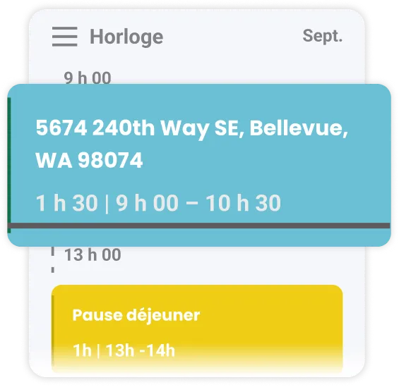 fenêtre contextuelle affichant la fonction de planification de triplog