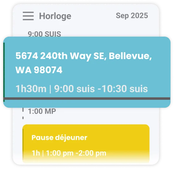 fenêtre contextuelle affichant la fonction de planification de triplog