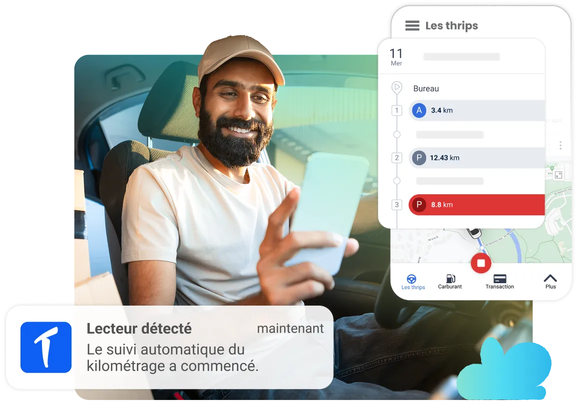 Image de bannière de héros de l'application de suivi du kilométrage TripLog pour les utilisateurs individuels
