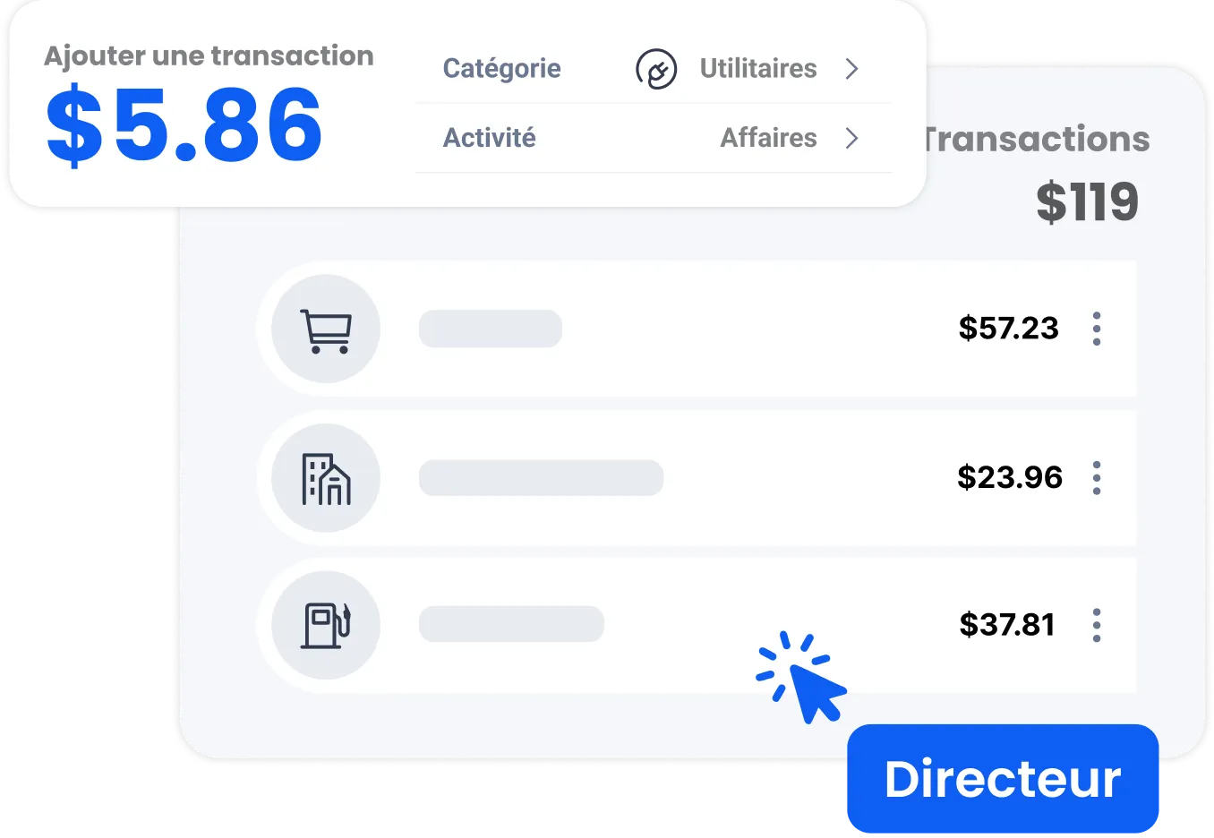 Fonctionnalités de suivi des dépenses