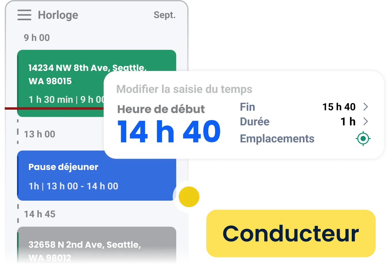 Fonctions de suivi du temps et de la planification