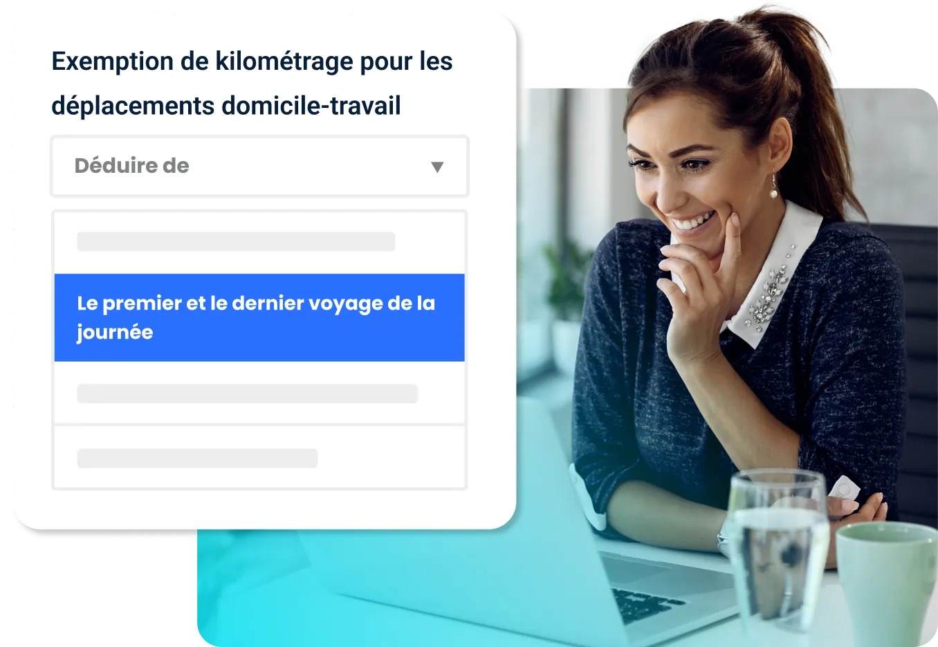 L'administrateur utilise des fonctionnalités telles que la définition d'une politique d'exemption de kilométrage