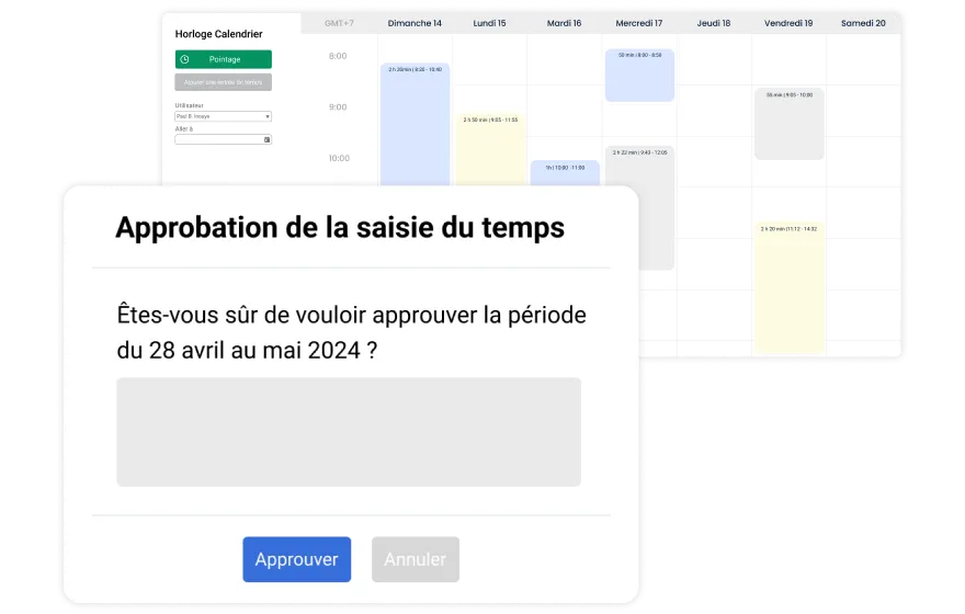 Approuver une saisie de temps dans l'application TripLog