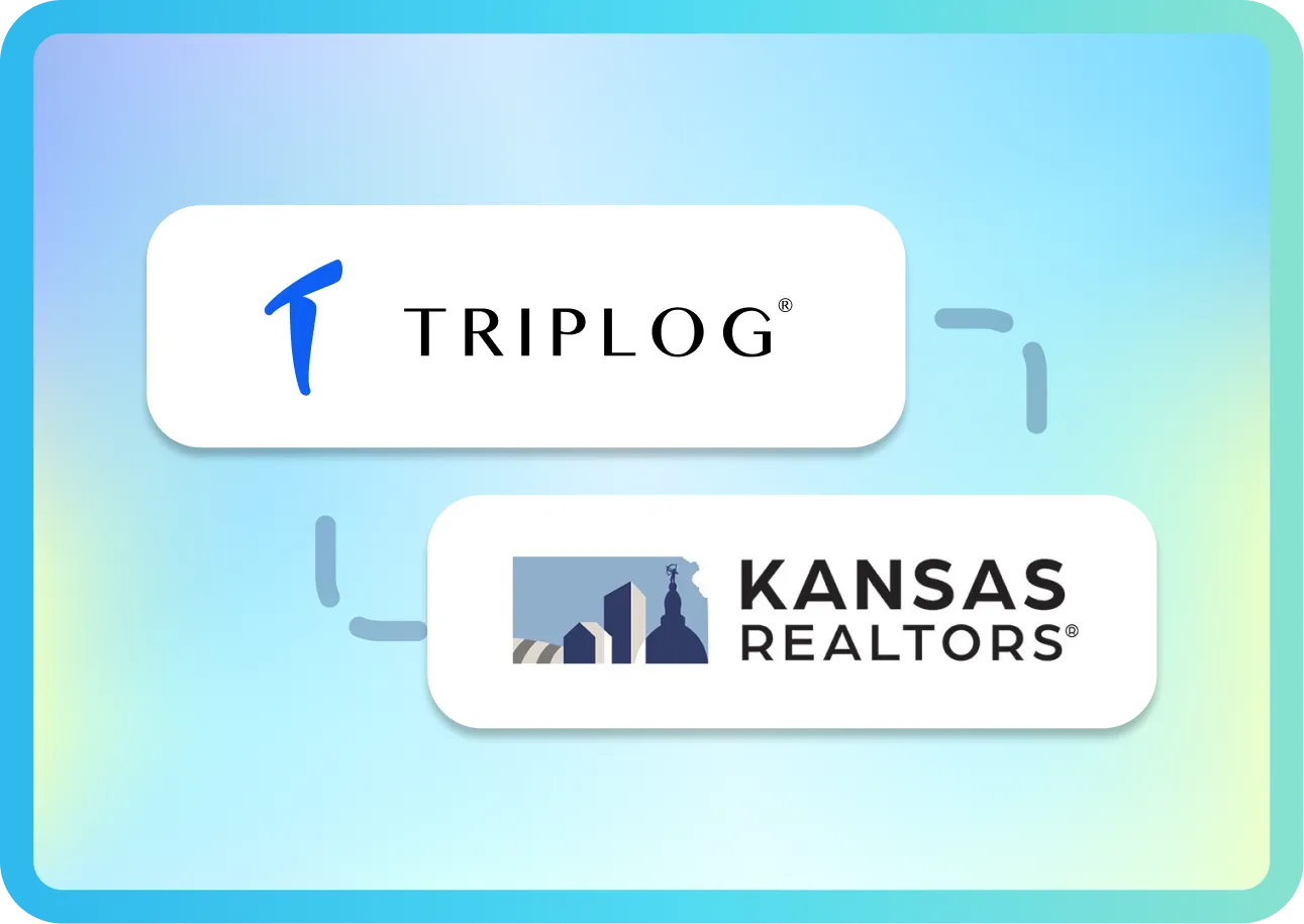 TripLog mileage tracker for Kansas Realtors