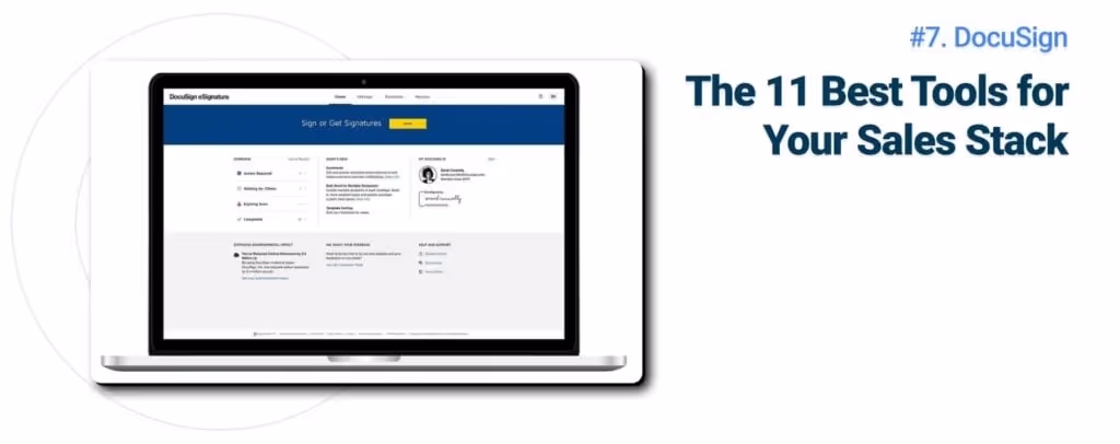 11 best tools for your sales stack docusign