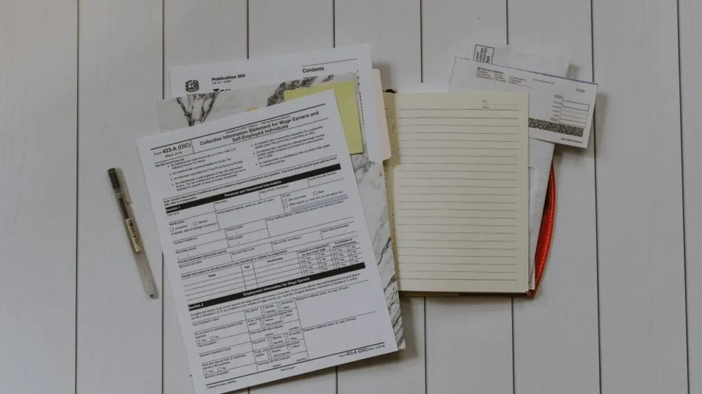 Documents that need to be filled out with the IRS for Doordash Mileage