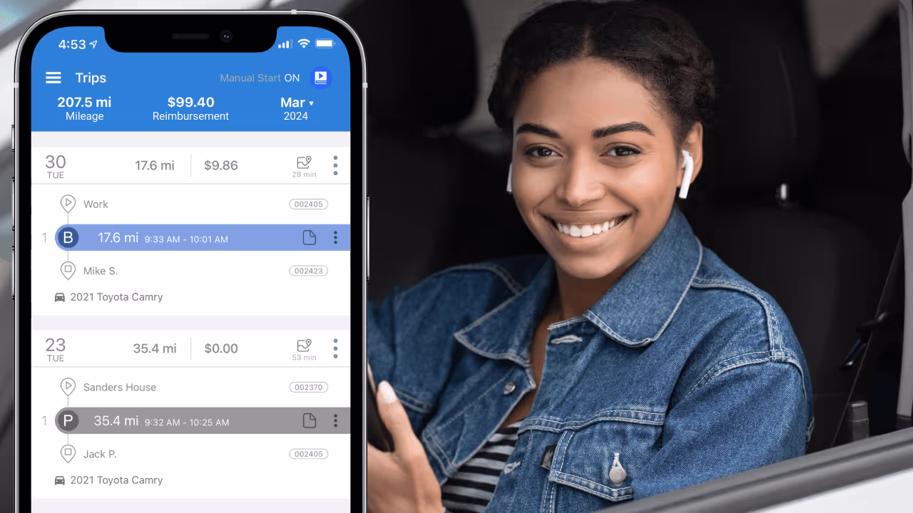 woman sitting in car holding phone triplog app|young man standing in front of car holding phone|young woman standing in front of car holding phone|woman standing near her car