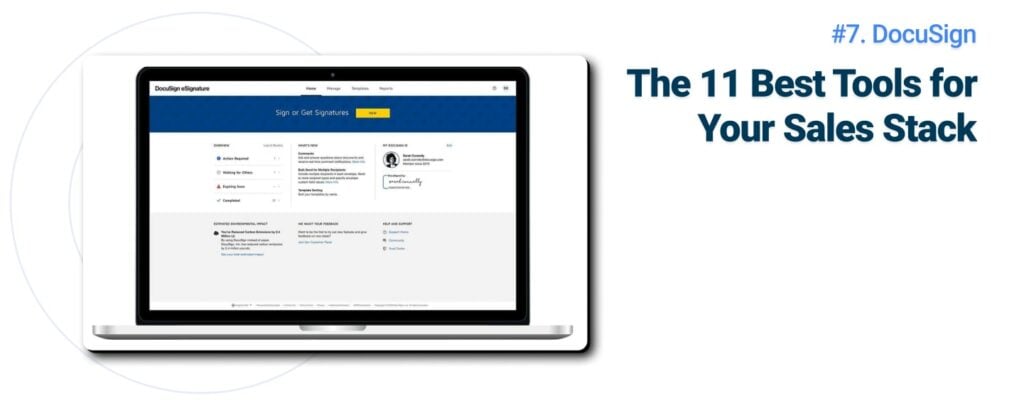 11 best tools for your sales stack docusign