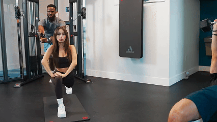young people working out in a gym howin a lifestyle 