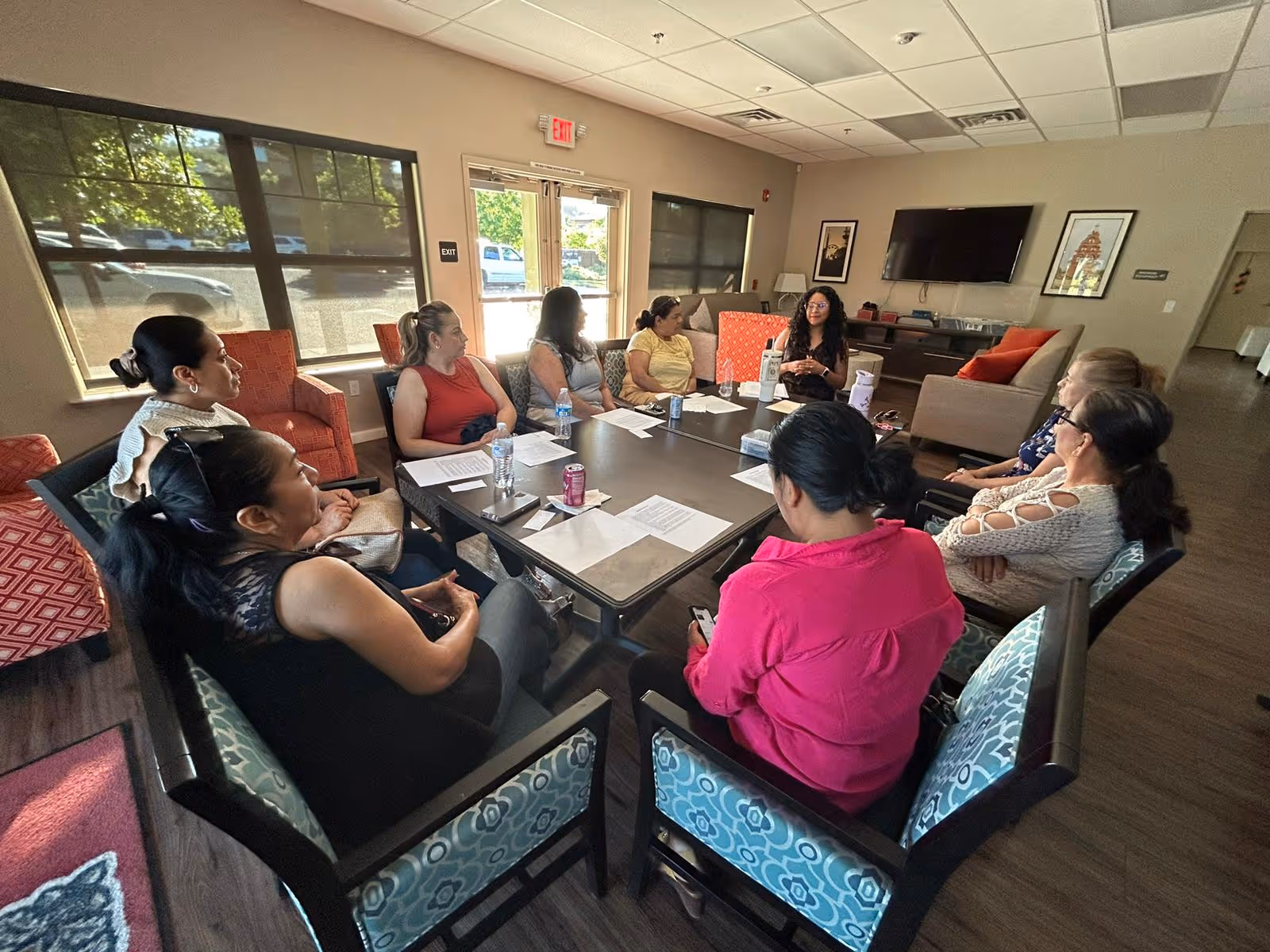 Paso robles support group talking and supporting each other.