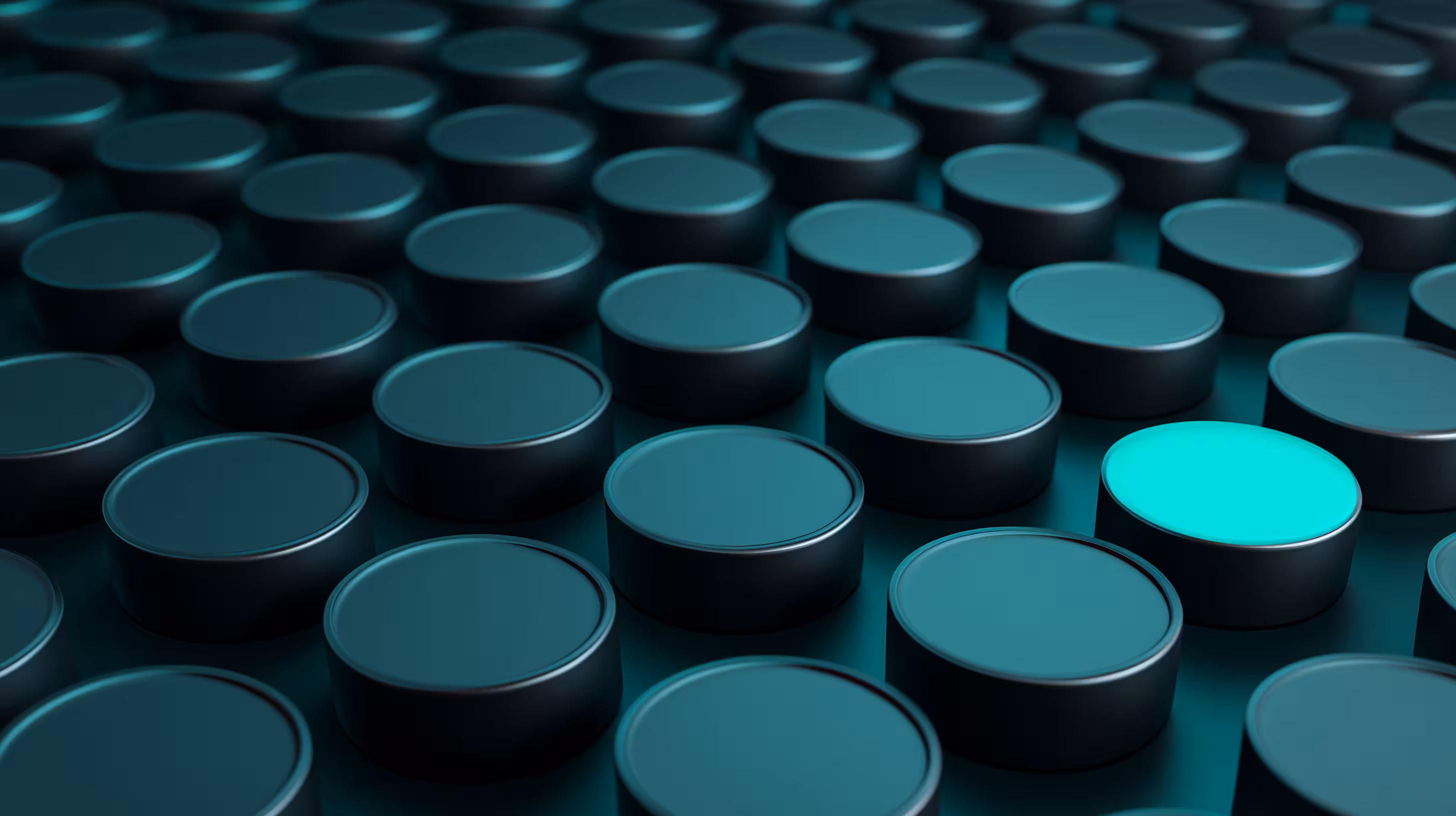 Kinn LLM launch background photo. Hundreds of objects, with one that stands out.