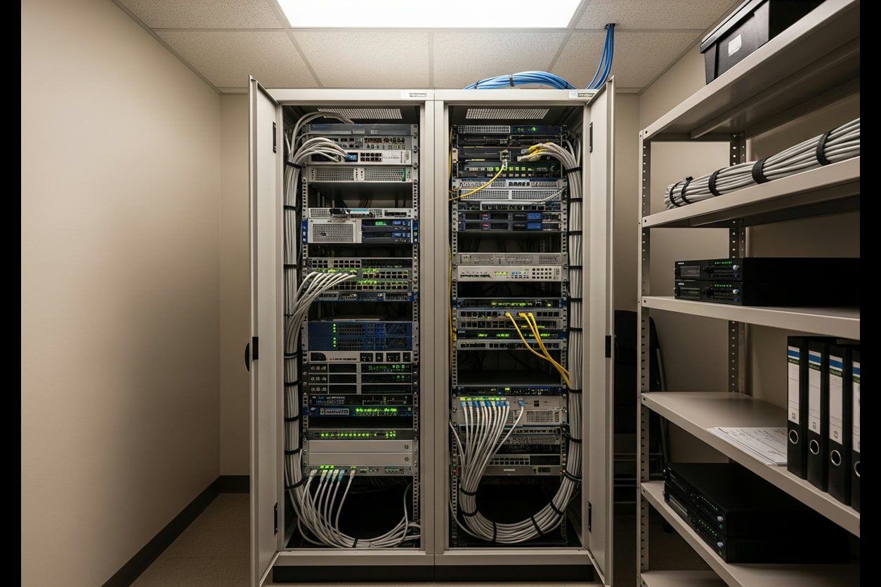 Restaurant back office with managed network and IT hardware