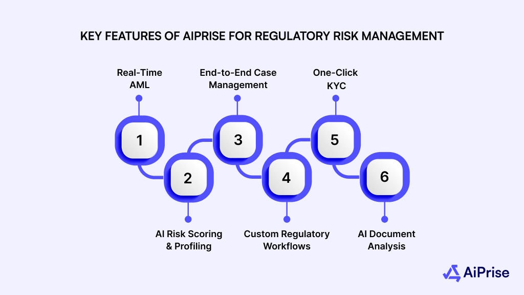Key Features of AiPrise for Regulatory Risk Management: