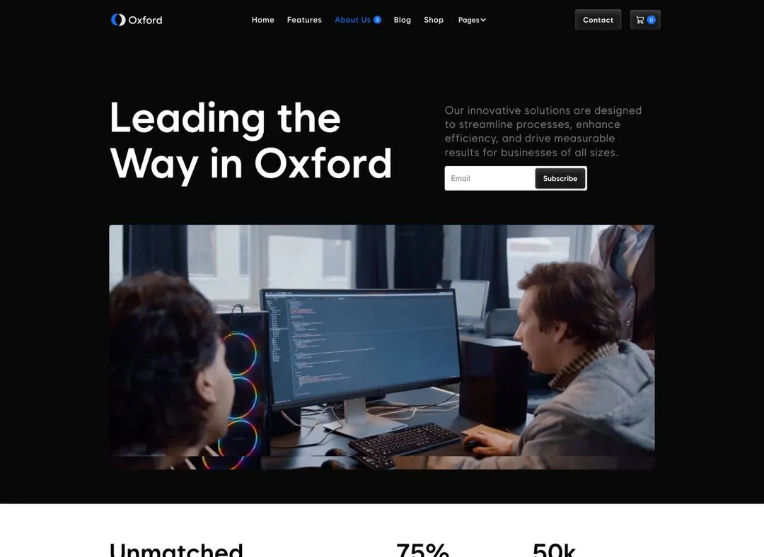Saas Webflow Template - Oxford - Designed by Azwedo.com and Wedoflow.com