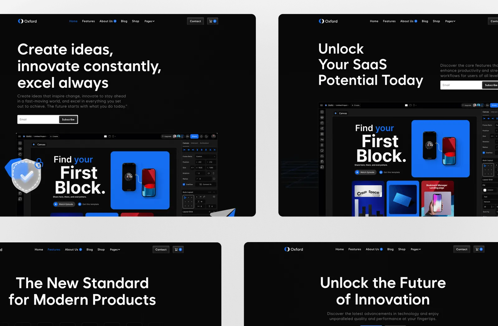 Saas Webflow Template - Oxford - Designed by Azwedo.com and Wedoflow.com