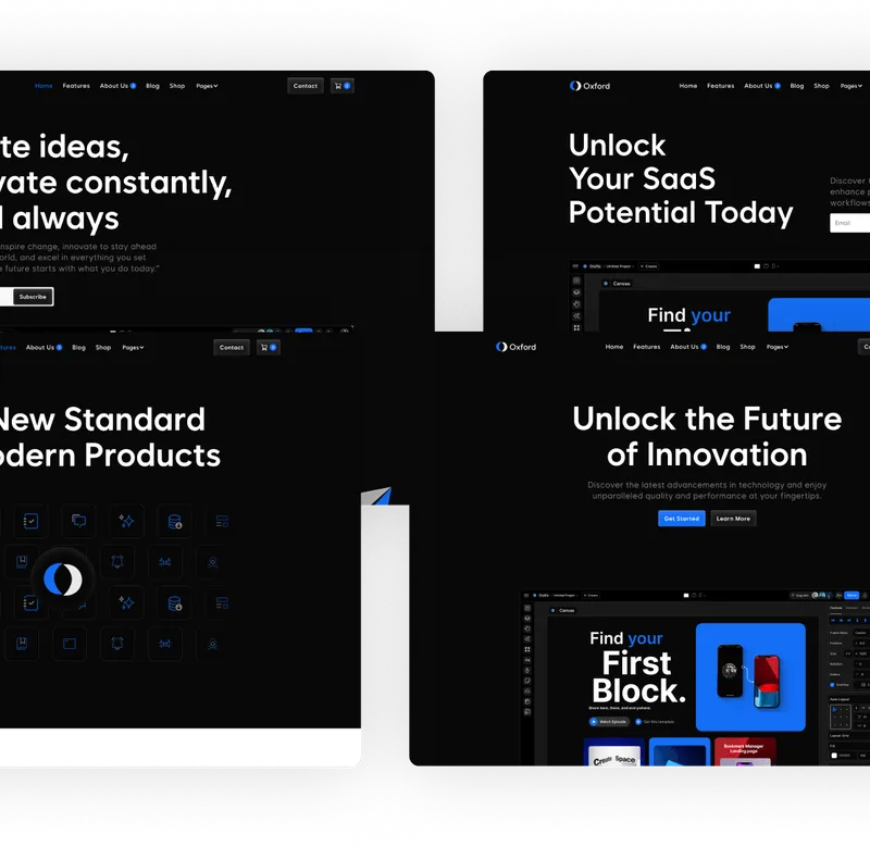 Saas Webflow Template - Oxford - Designed by Azwedo.com and Wedoflow.com