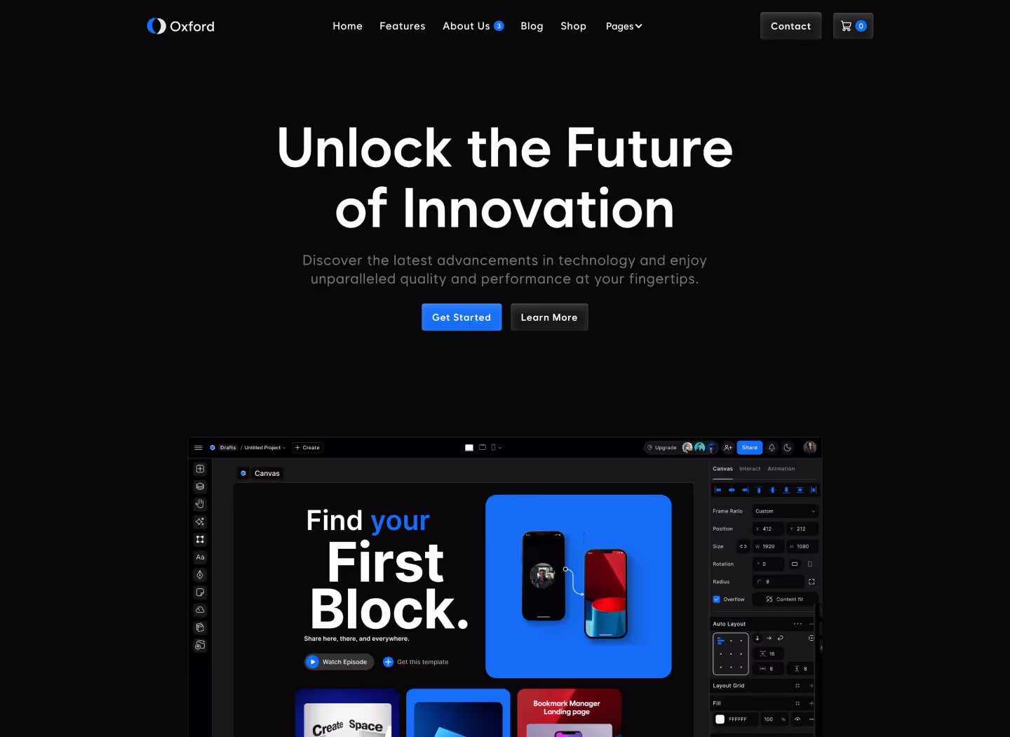 Saas Webflow Template - Oxford - Designed by Azwedo.com and Wedoflow.com