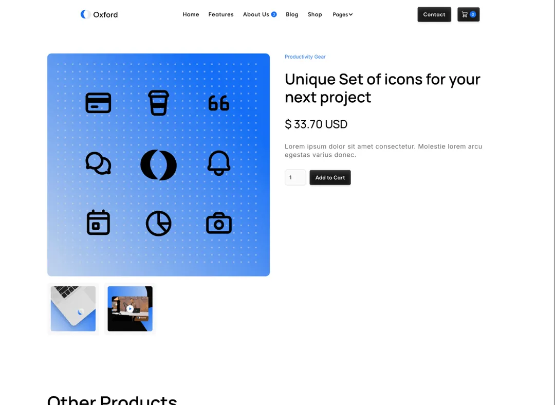 Saas Webflow Template - Oxford - Designed by Azwedo.com and Wedoflow.com
