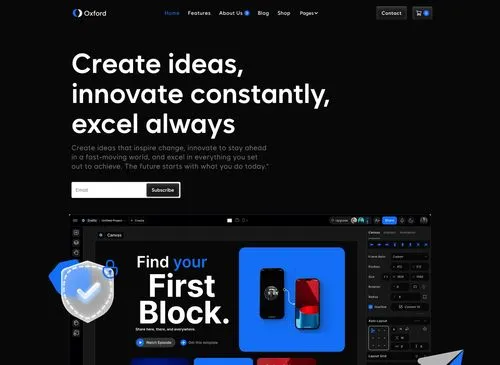 Saas Webflow Template - Oxford - Designed by Azwedo.com and Wedoflow.com