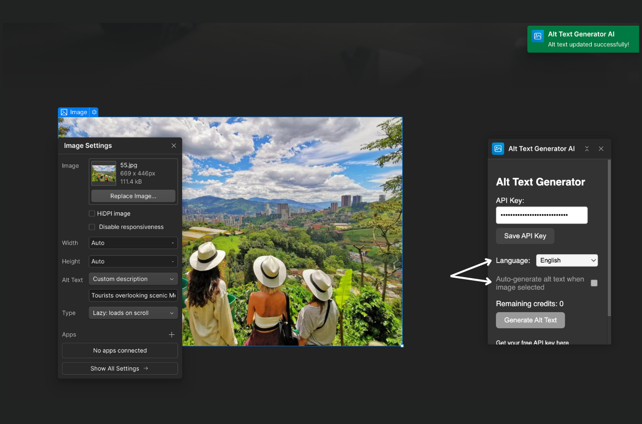 Language and automatic features