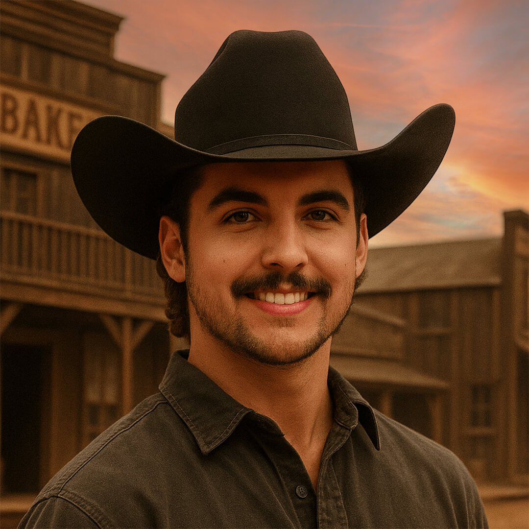 Ryan Eaton of Vivid Creative Studio as a cowboy