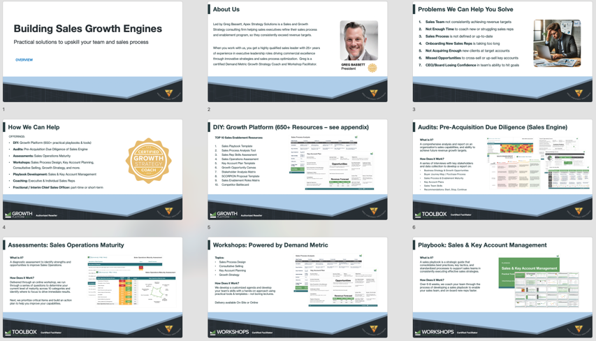 Consultant Incubator proposals and contracts 2