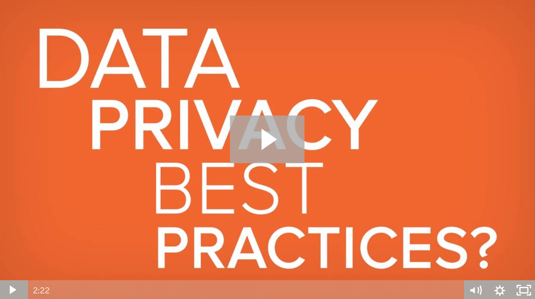 Data Privacy Best Practices Video Infographic
