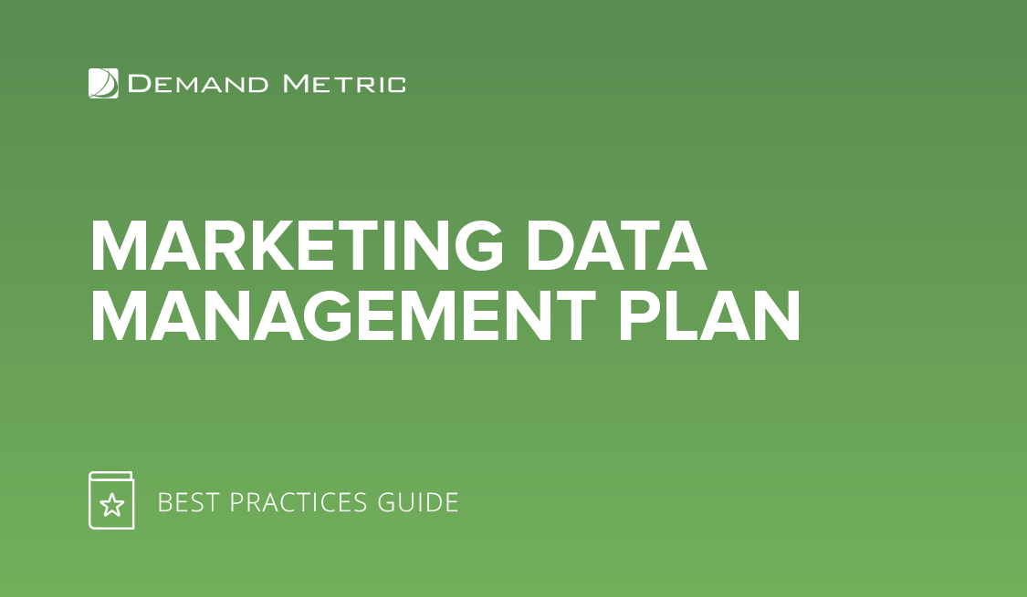 Marketing Data Management Plan Best Practices Guide