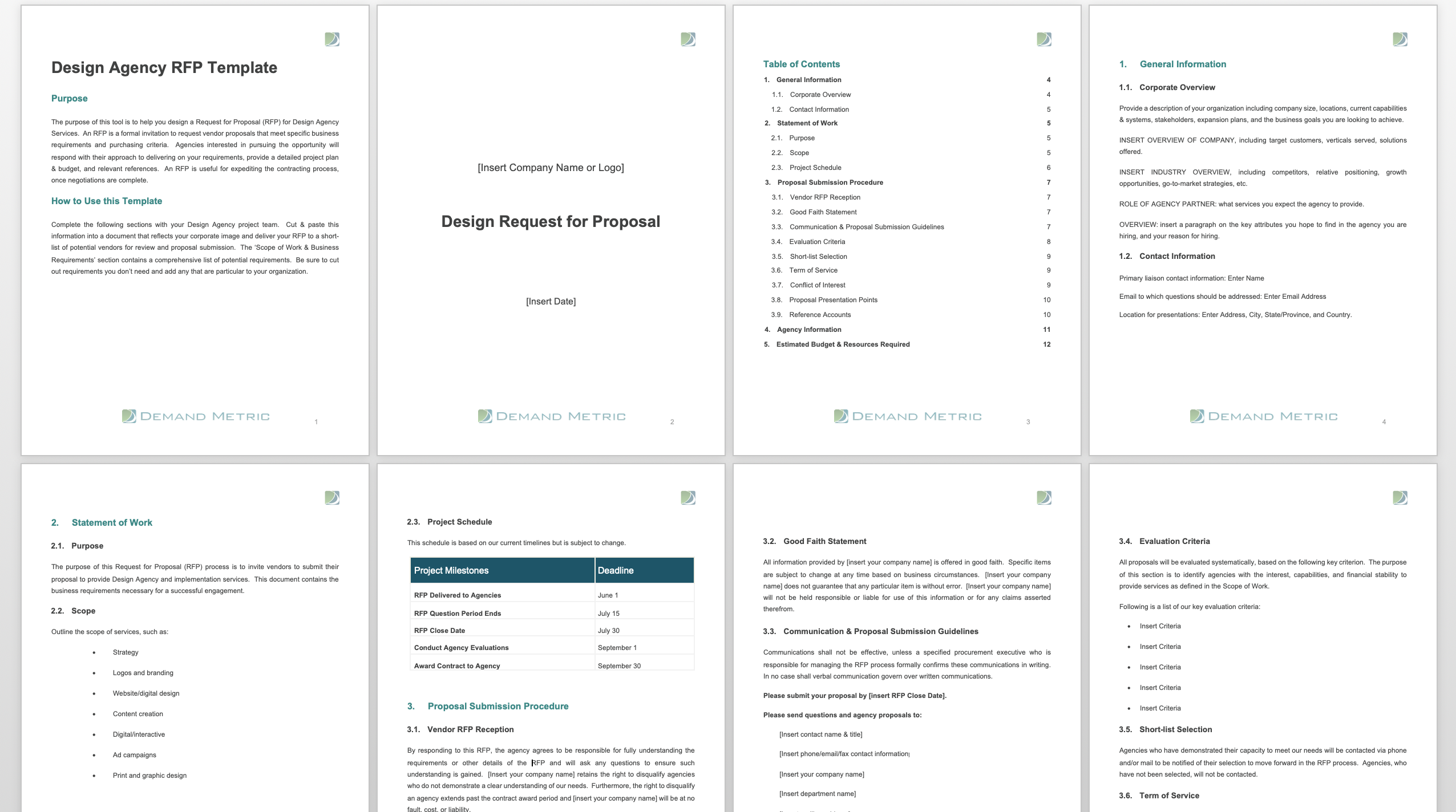 Design Agency RFP Template