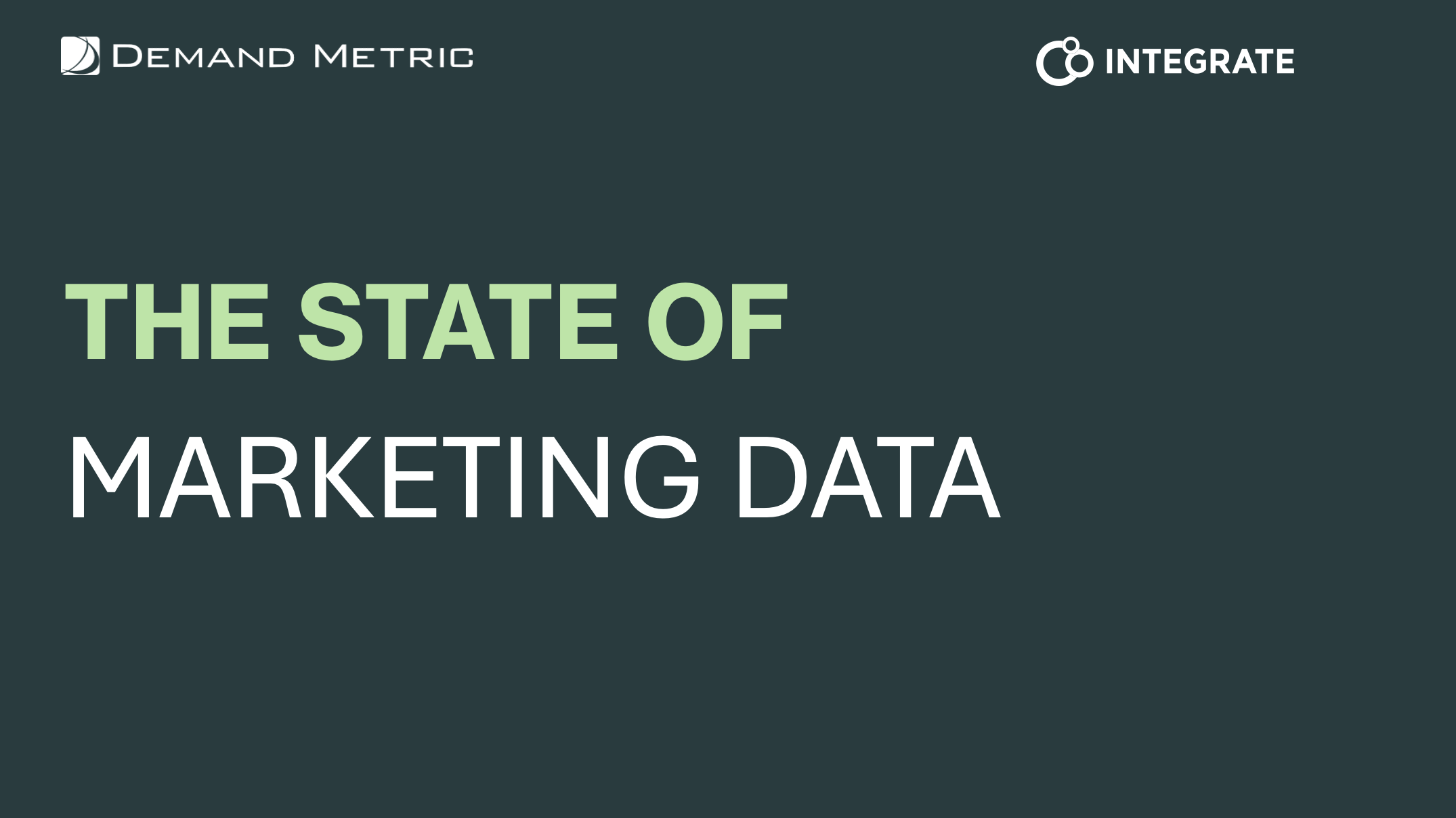 Cover of the 2025 State of Marketing Data report from Integrate and Demand Metric.