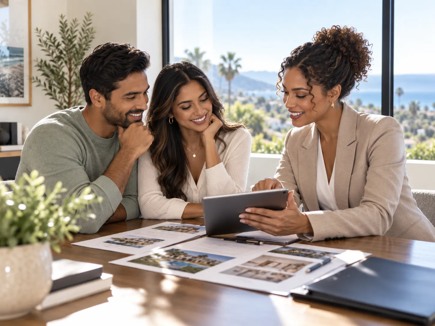 Borrowers reviewing mortgage options with a loan professional