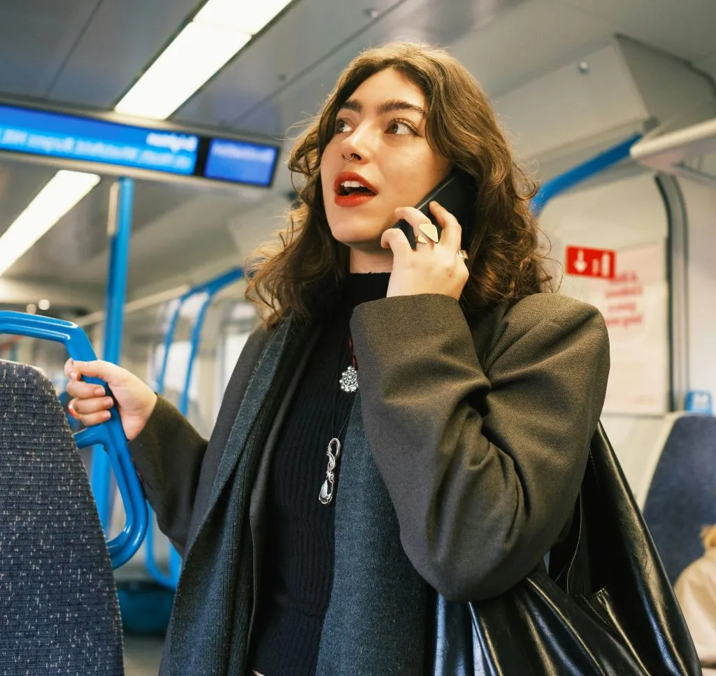 Woman at phone