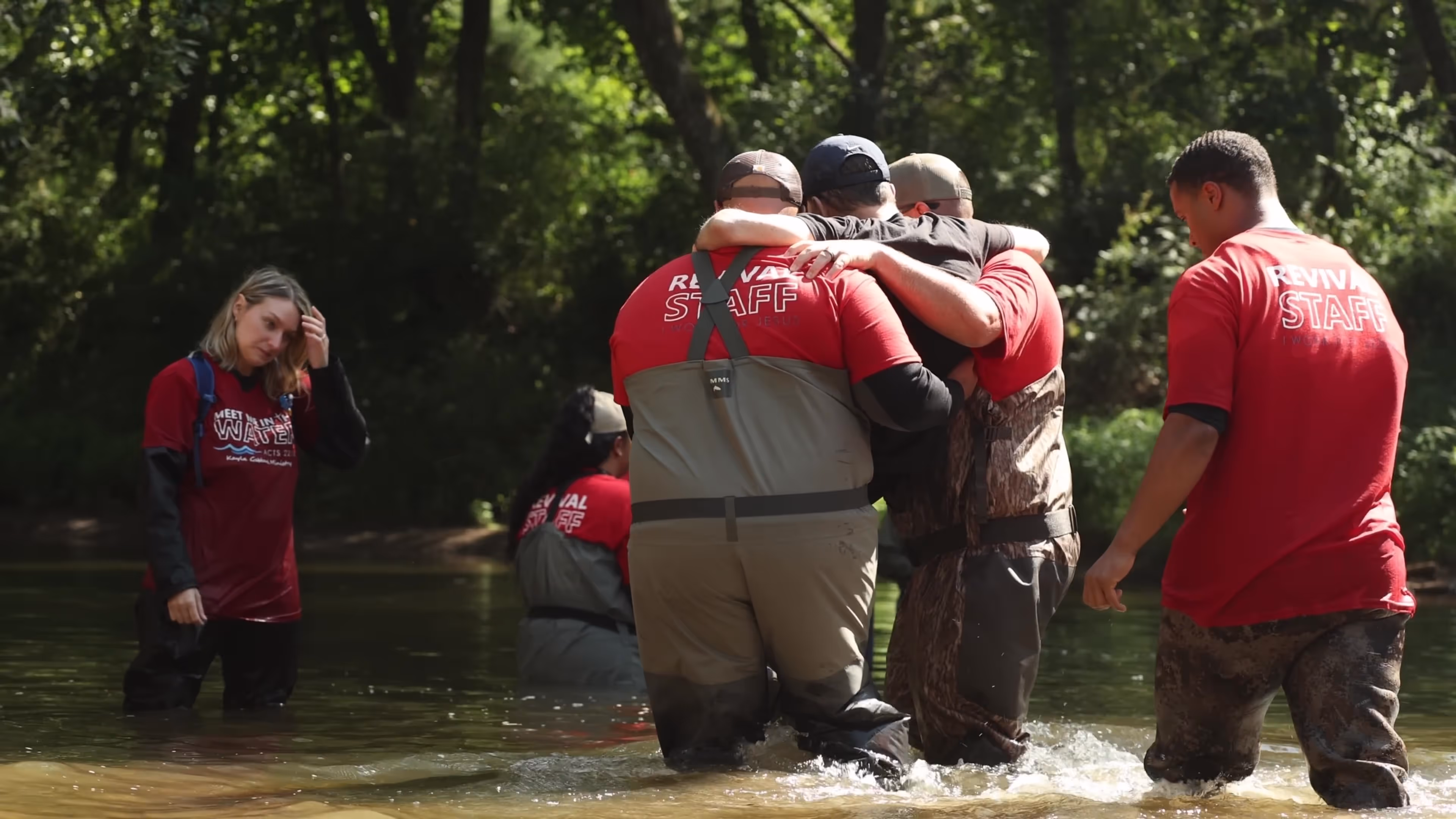 Kayla Gabbard baptizing man in west virginia