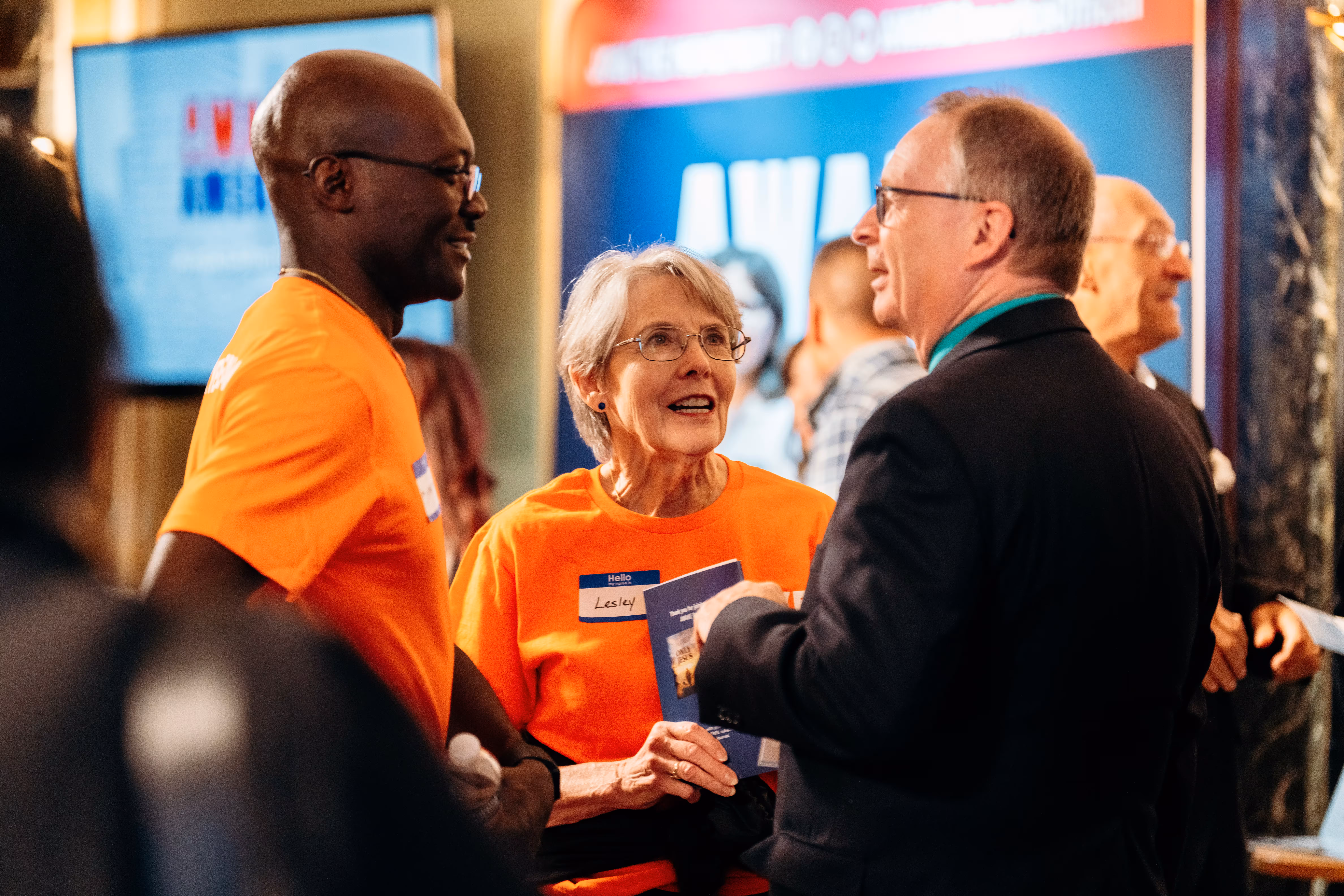 Prayer team interacting with patrons at AWAKE Boston