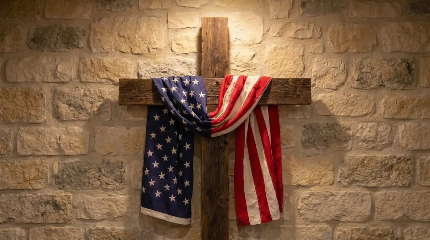 AWAKE America editorial image illustrating the key difference between Christian nationalism and genuine Christian patriotism